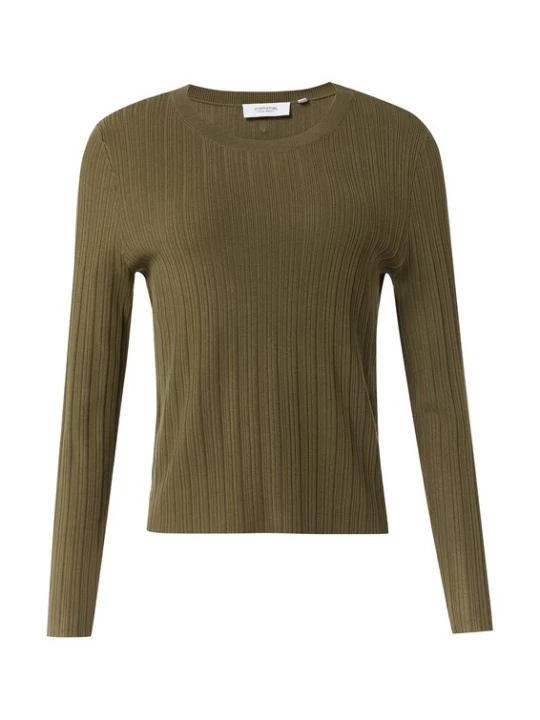 Foto van product comma casual identity Trui olijfgroen