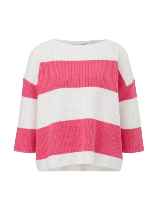 Foto van product comma casual identity Trui pink / wit
