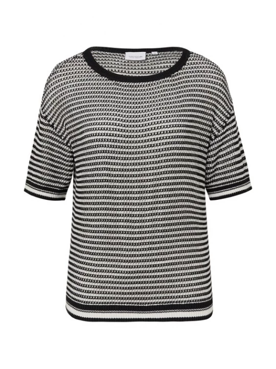 Foto van product comma casual identity Trui zwart / wit