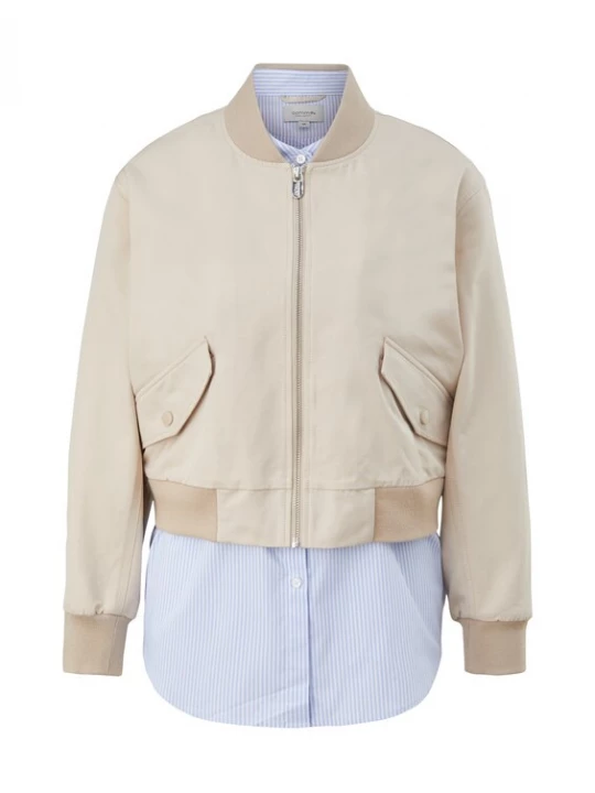 Foto van product comma casual identity Tussenjas lichtbeige / lichtblauw / wit