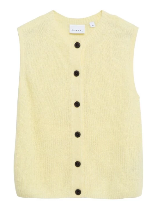 Foto van product COMMA Gebreide bodywarmer lichtgeel