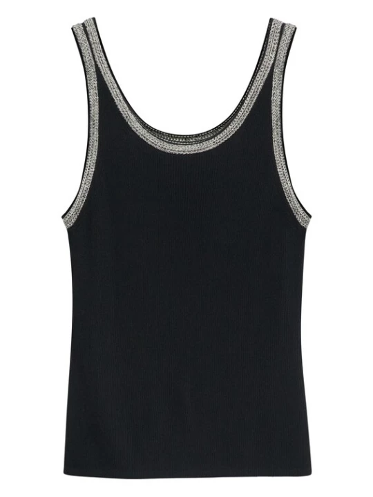 Foto van product COMMA Gebreide top zwart / wit
