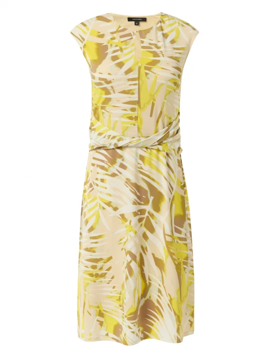 Foto van product COMMA Kokerjurk beige / lichtblauw / geel / safraan