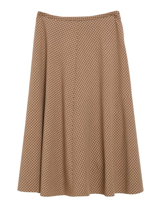 Foto van product COMMA Rok chocoladebruin / cappuccino / offwhite