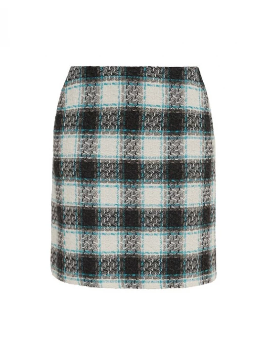 Foto van product COMMA Rok cyaan blauw / donkergrijs / zwart / wit