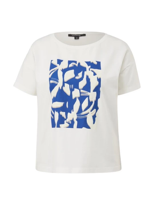 Foto van product COMMA Shirt beige / blauw / wit