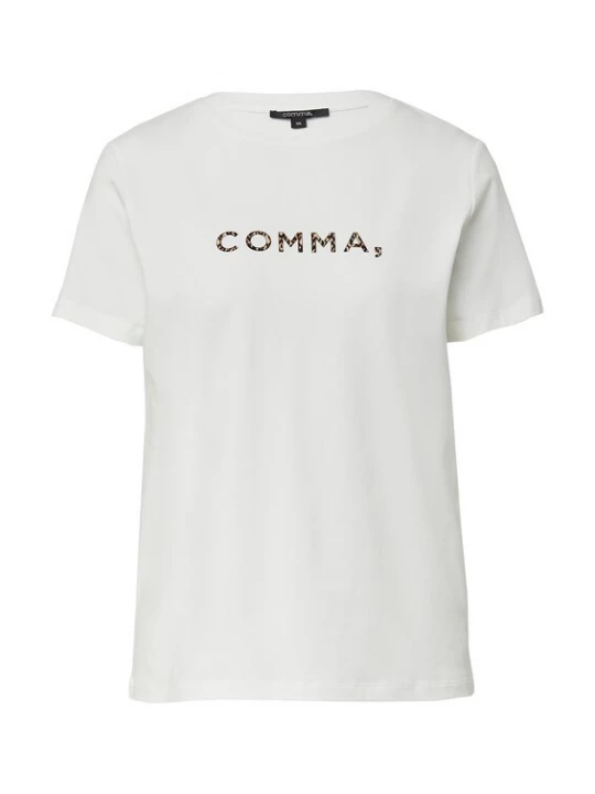 Foto van product COMMA Shirt beige / bruin / wit