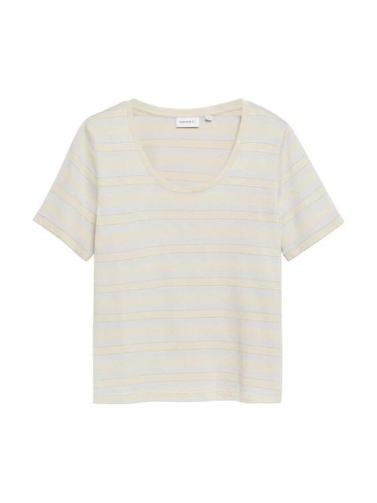 Foto van product COMMA Shirt beige / lichtblauw