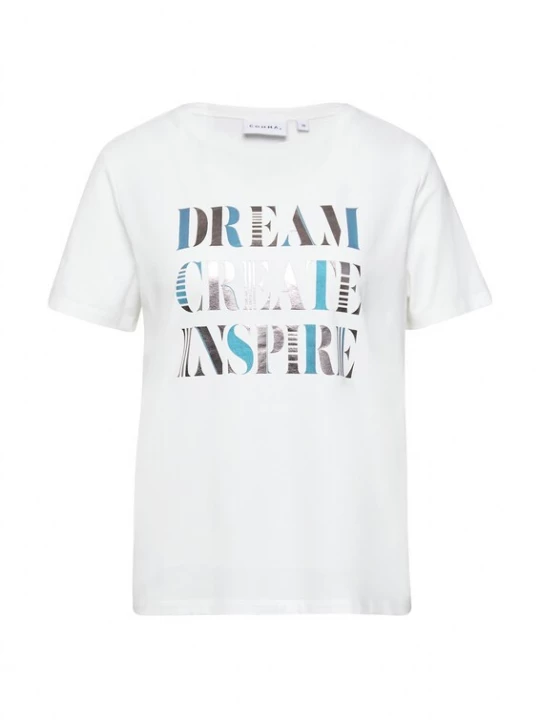 Foto van product COMMA Shirt blauw / donkerbruin / wit