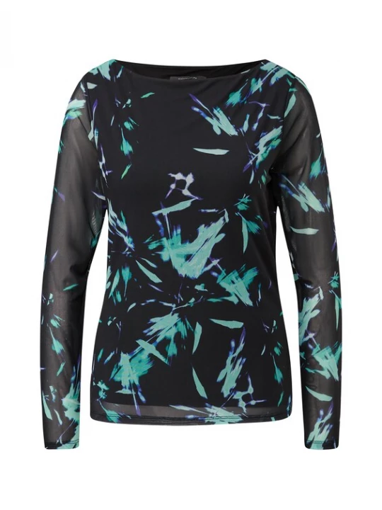 Foto van product COMMA Shirt blauw / zwart