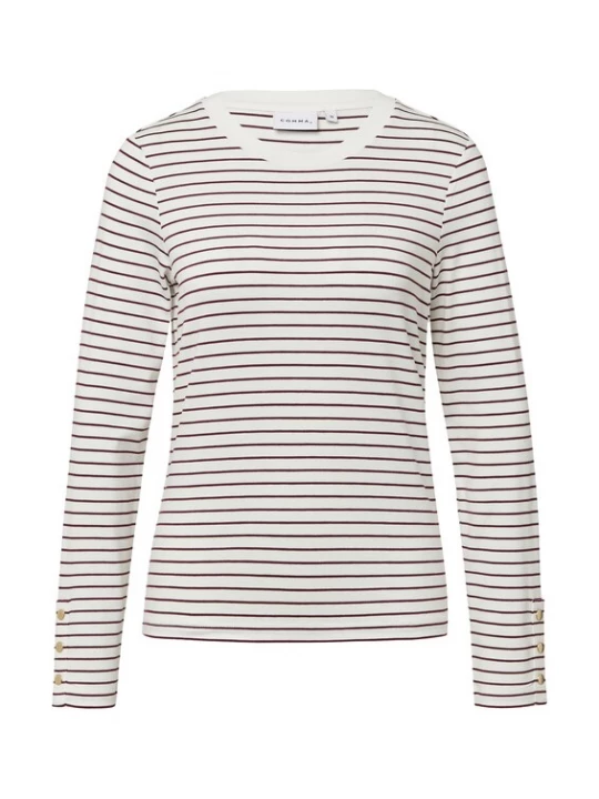 Foto van product COMMA Shirt bourgogne / wit