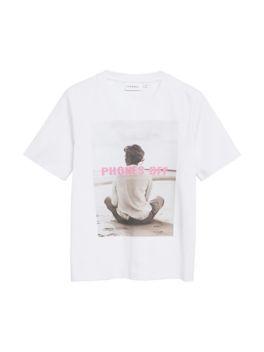 Foto van product COMMA Shirt bruin / rosa / wit