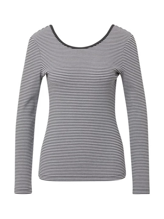 Foto van product COMMA Shirt donkergrijs / wit