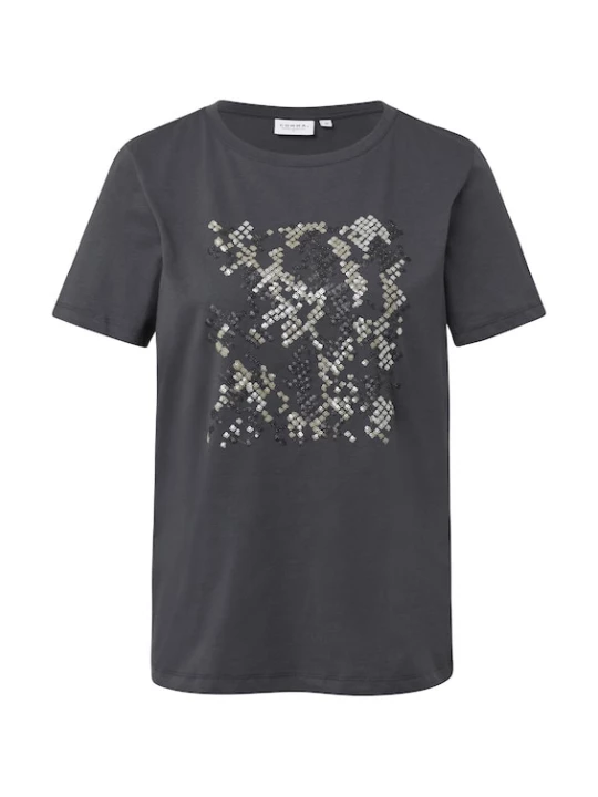 Foto van product COMMA Shirt donkergrijs / zilver