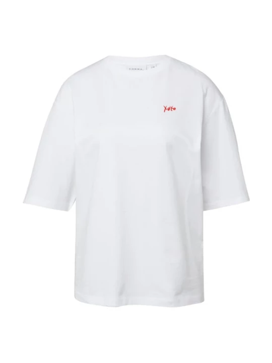 Foto van product COMMA Shirt donkerrood / wit