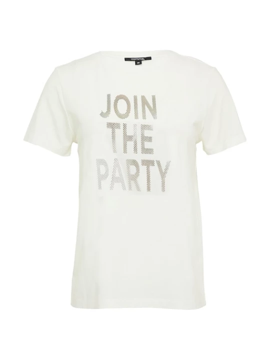 Foto van product COMMA Shirt goud / zilver / wit