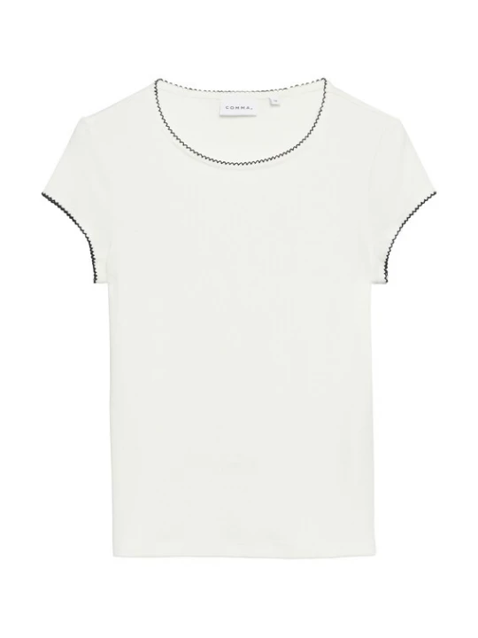 Foto van product COMMA Shirt ivoor / zwart