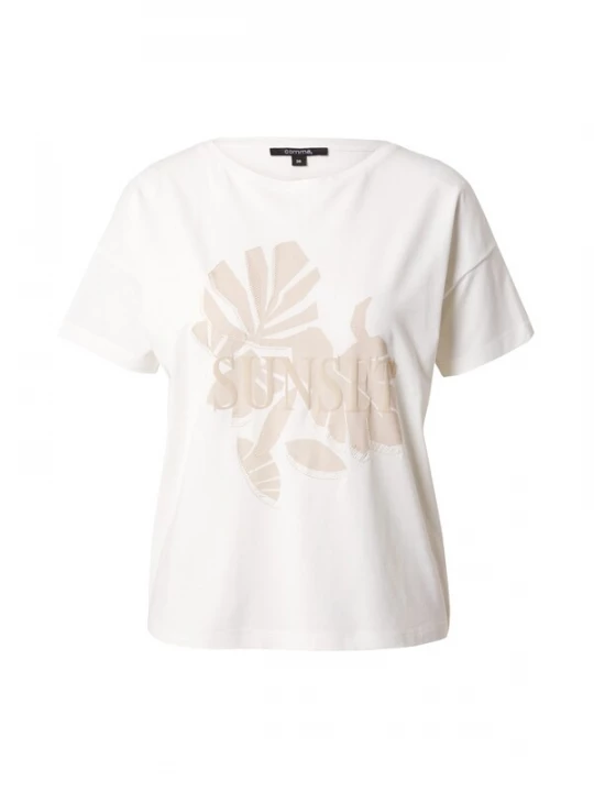 Foto van product COMMA Shirt lichtbeige / wit