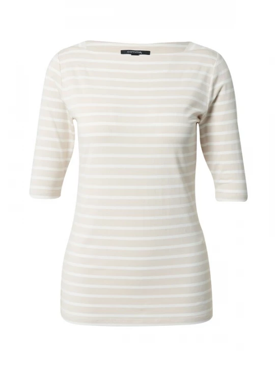 Foto van product COMMA Shirt lichtbeige / wit