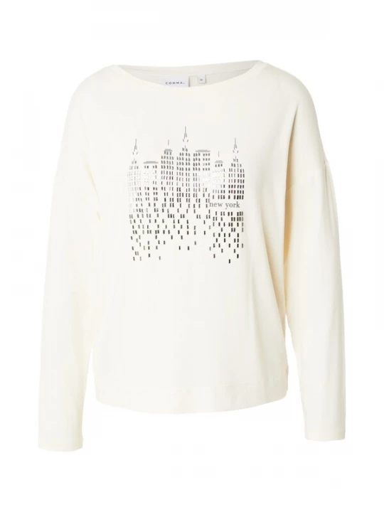 Foto van product COMMA Shirt lichtbeige / zilver