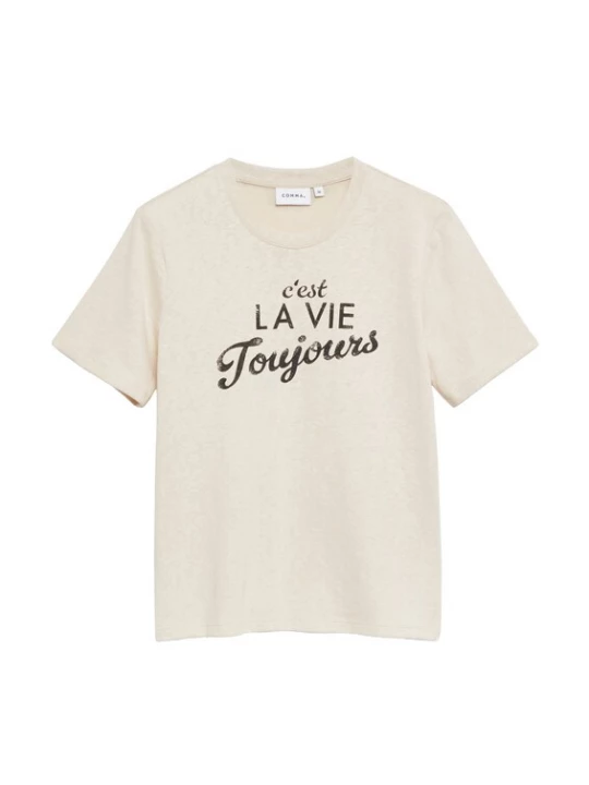 Foto van product COMMA Shirt lichtbeige / zwart