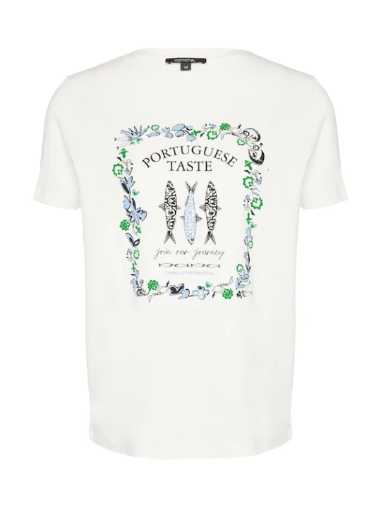 Foto van product COMMA Shirt lichtblauw / groen / zwart / wit