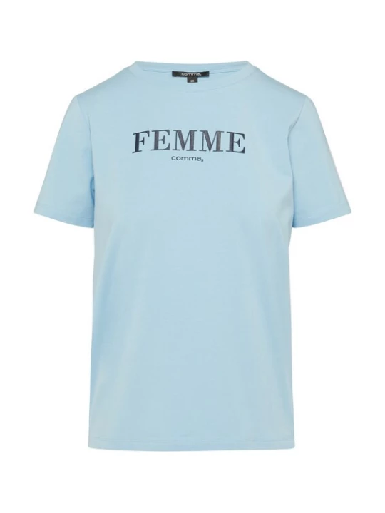 Foto van product COMMA Shirt lichtblauw / zwart