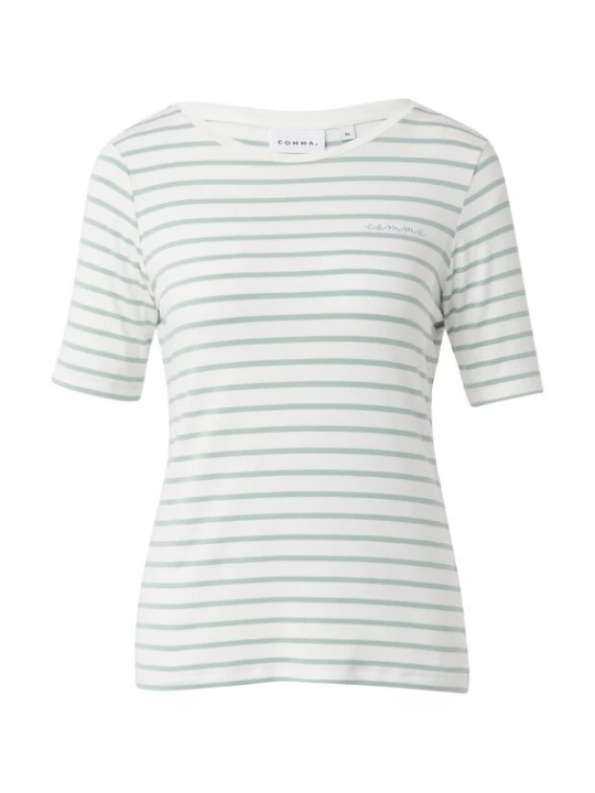 Foto van product COMMA Shirt mintgroen / wit