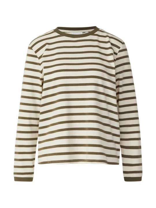 Foto van product COMMA Shirt olijfgroen / wit