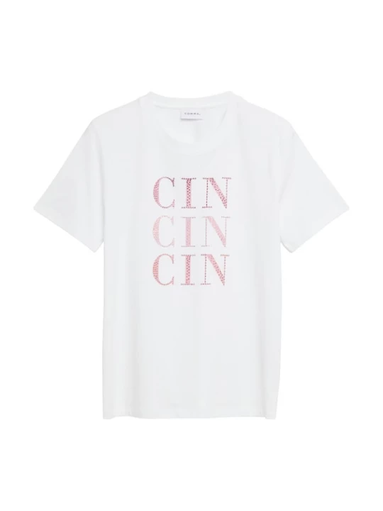 Foto van product COMMA Shirt rosa / wit