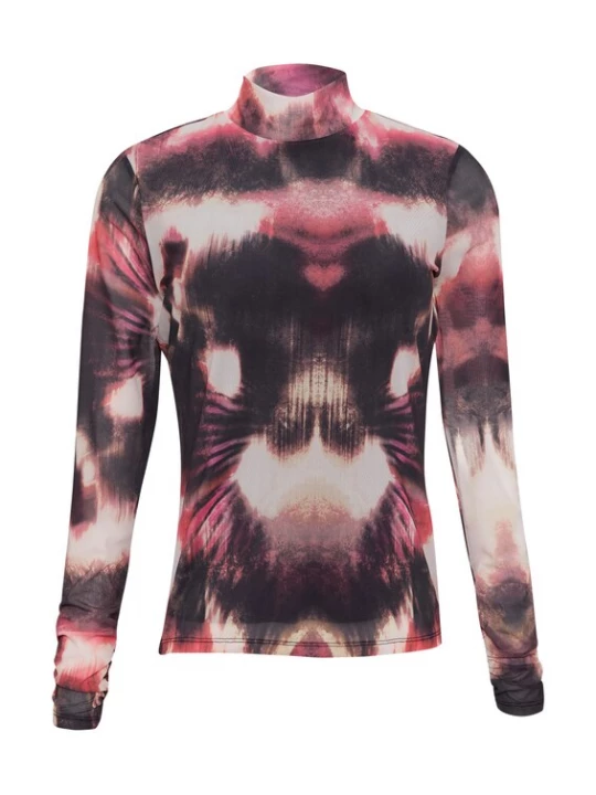 Foto van product COMMA Shirt sering / pastellila / donkerlila
