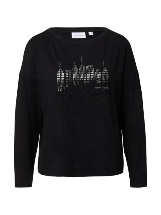 Foto van product COMMA Shirt zwart / wit
