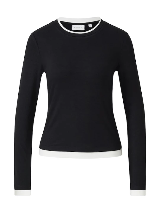 Foto van product COMMA Shirt zwart / wit