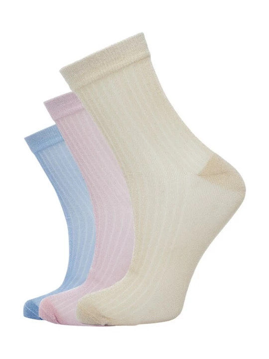 Foto van product COMMA Sokken beige / lichtblauw / rosa