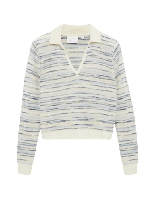 Foto van product COMMA Trui beige / crème / opaal / pastelblauw