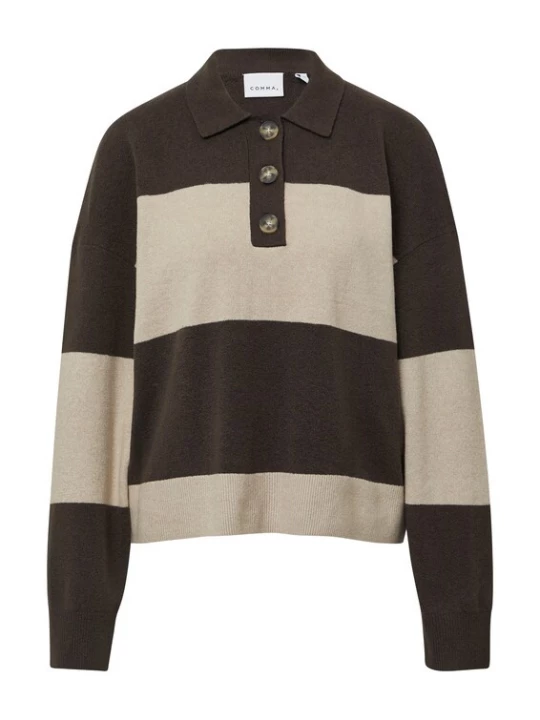 Foto van product COMMA Trui beige / donkerbruin