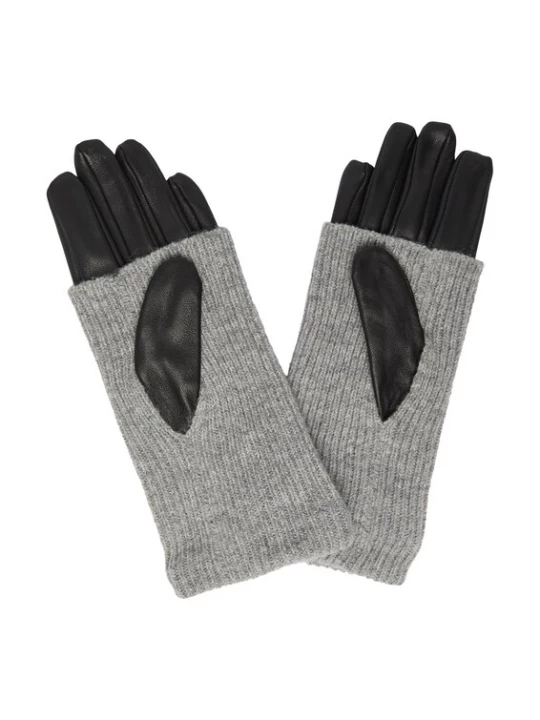 Foto van product COMMA Vingerhandschoenen grijs gemêleerd / zwart