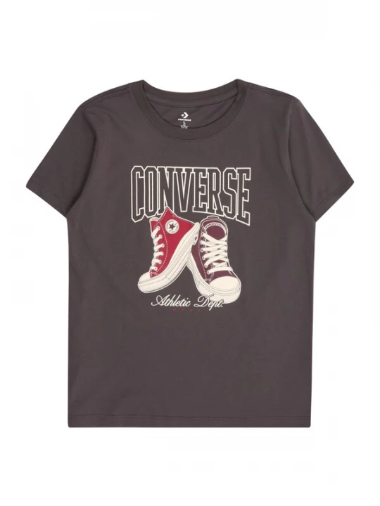 Foto van product CONVERSE Shirt antraciet / rood / bourgogne / wit