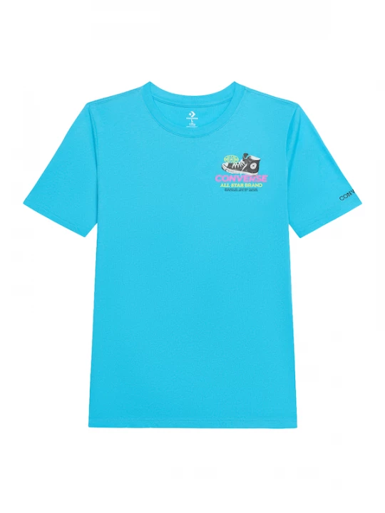Foto van product CONVERSE Shirt azuur / mosterd / pink / zwart