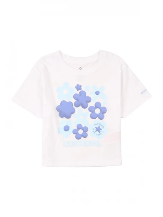 Foto van product CONVERSE Shirt 'BUBBLY FLORAL' lichtblauw / sering / wit