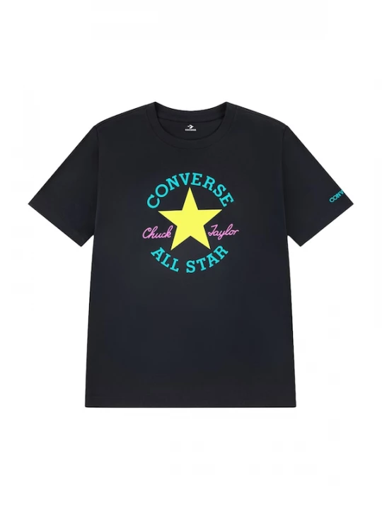 Foto van product CONVERSE Shirt 'DISSECTED CHUCK' turquoise / geel / orchidee / zwart