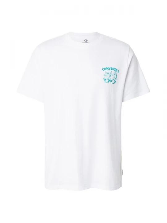 Foto van product CONVERSE Shirt 'FESTIVAL SNACKS' turquoise / wit