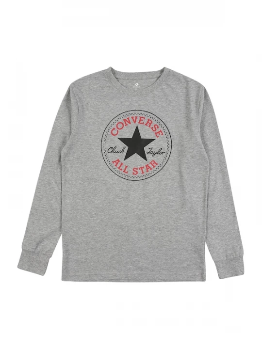Foto van product CONVERSE Shirt grijs gemêleerd / rood / zwart