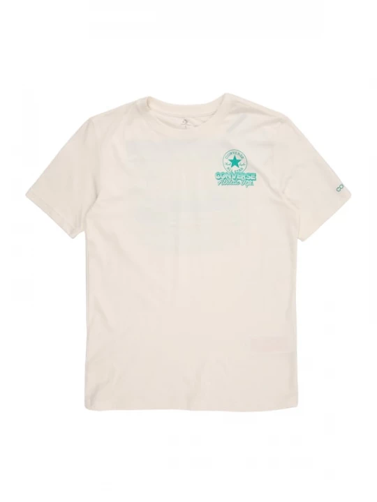 Foto van product CONVERSE Shirt 'RETRO SNKR' lichtbeige / turquoise
