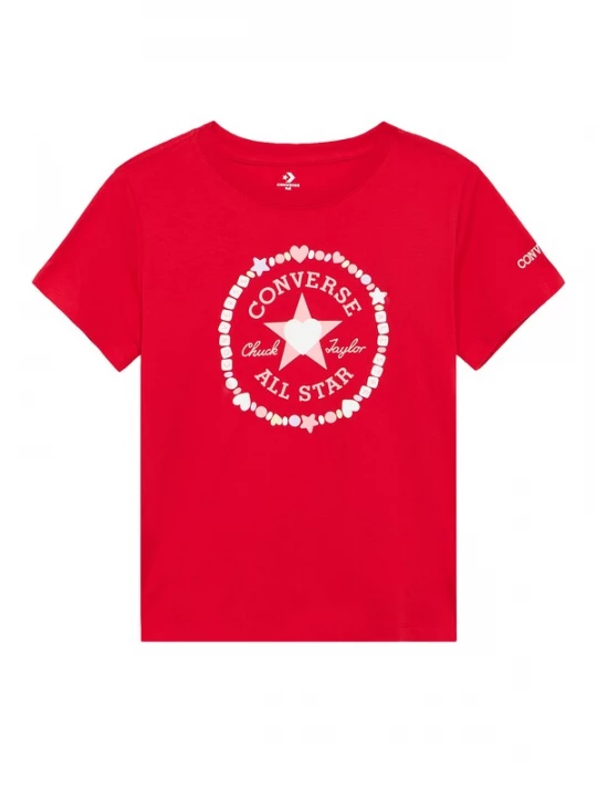 Foto van product CONVERSE Shirt 'VALENTINE'S DAY HEART' rosa / rood / wit