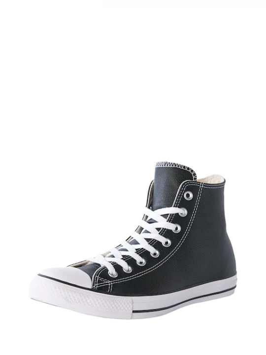 Foto van product CONVERSE Sneakers hoog 'CHUCK TAYLOR ALL STAR LEATHER' zwart / wit gemêleerd