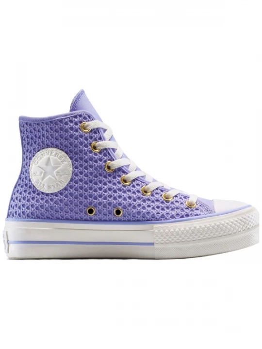 Foto van product CONVERSE Sneakers hoog 'Chuck Taylor All Star Lift Platform Knit' blauw