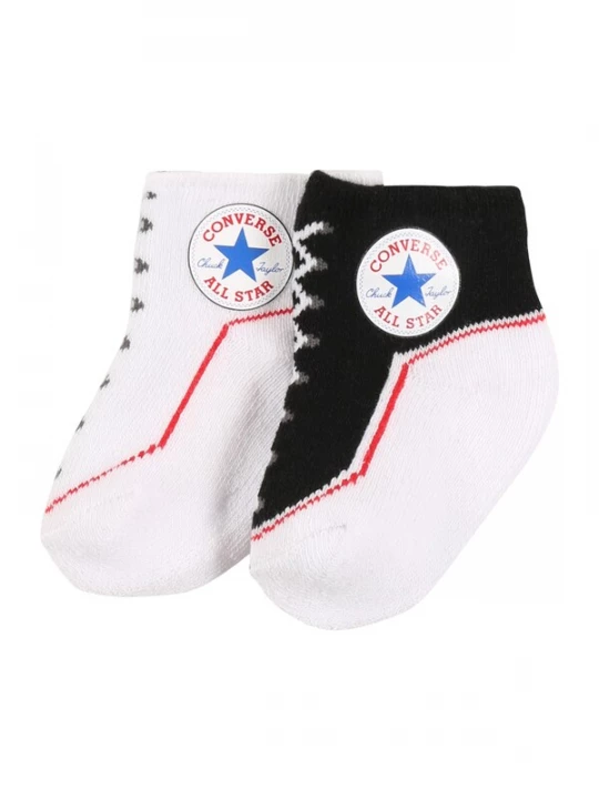 Foto van product CONVERSE Sokken 'CHUCK' donkergrijs / rood / zwart / wit