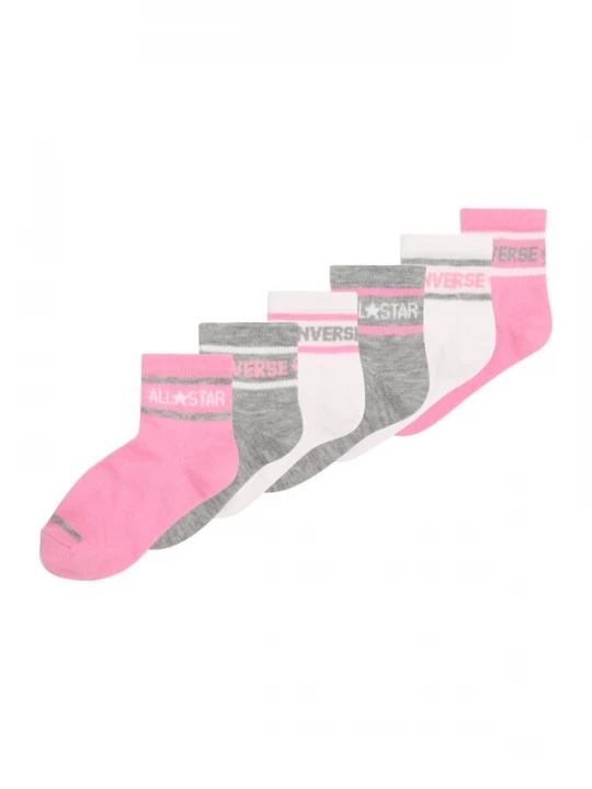Foto van product CONVERSE Sokken grijs / lichtroze / wit