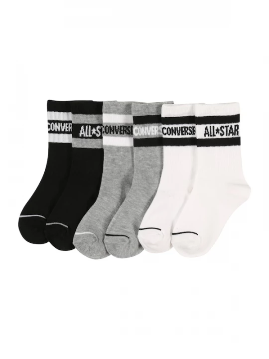 Foto van product CONVERSE Sokken 'Wordmark' grijs gemêleerd / zwart / wit